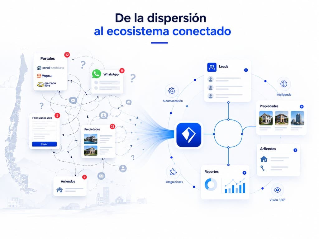 De la dispersión al ecosistema conectado: portales, WhatsApp y leads centralizados en KiteProp