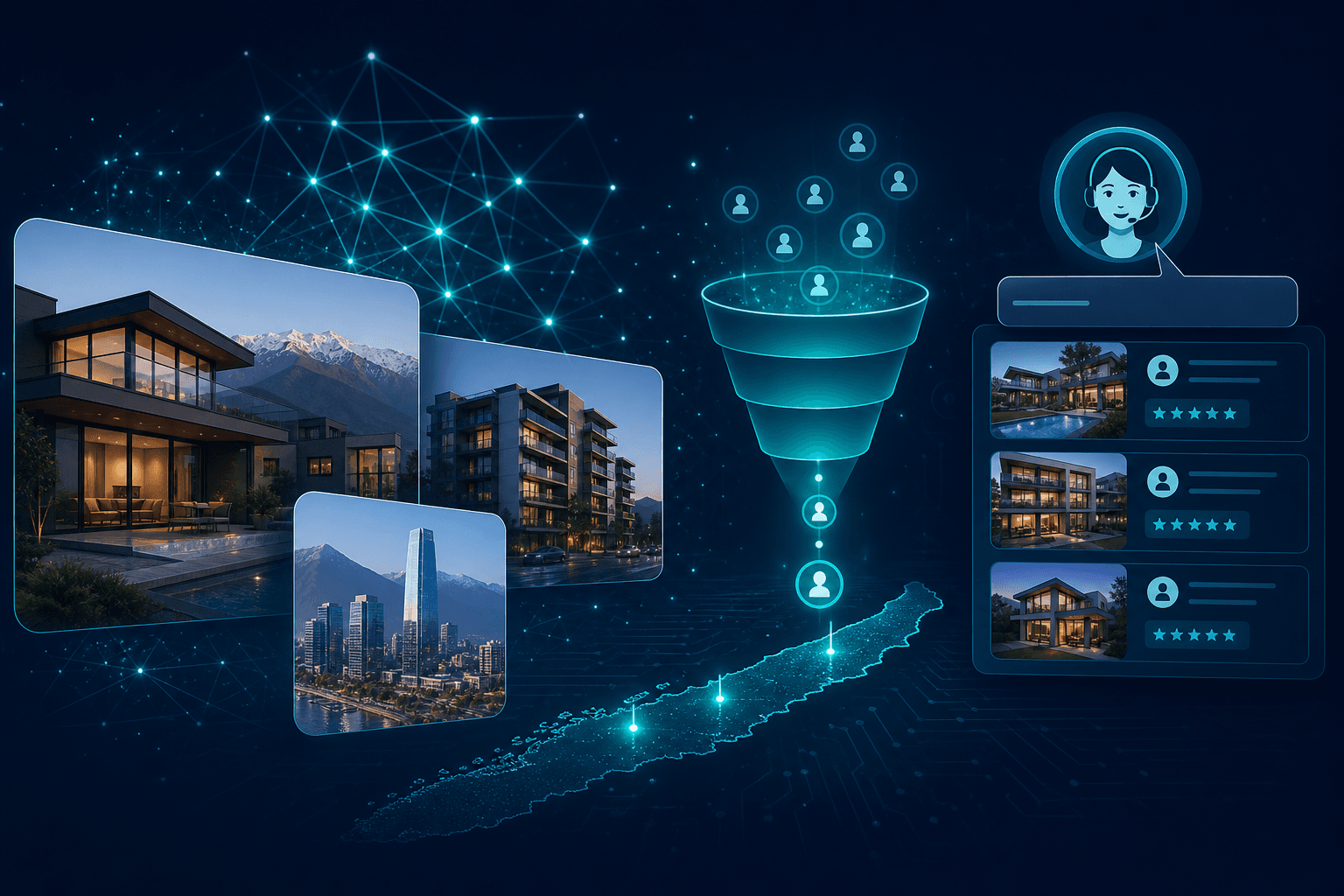IA inmobiliaria Chile: captación y seguimiento para corredoras